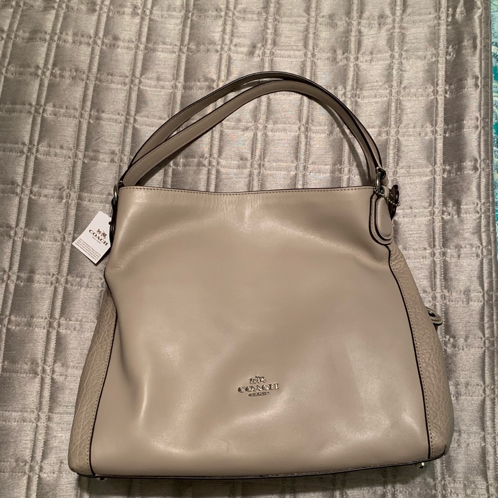 COACH Edie 31 Shoulder Bag Birch Grey